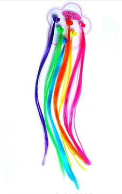 

Alizz Multicolor feather clip hair extensions for girls Hair Extension