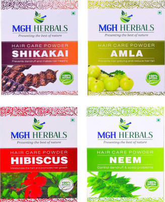 

MGH Herbals Shikakai, Amla, Hibiscus & Neem Leaf (Pack of 4)(800 g)