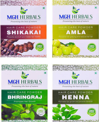 

MGH Herbals Shikakai, Amla, Bhingraj & Henna (Pack of 4)(800 g)
