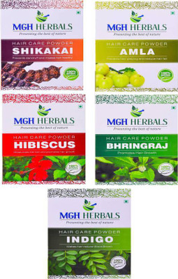 

MGH Herbals Shikakai, Amla, Hibiscus, Bhingraj & Indigo Leaf (Pack of 5)(1000 g)