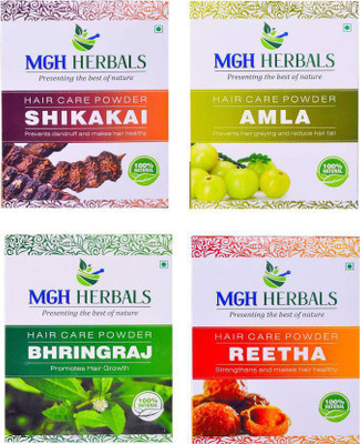 

MGH Herbals Shikakai, Amla, Bhingraj & Reetha (Pack of 4)(800 g)