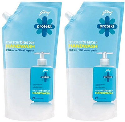 

Godrej Protekt Master Blaster Handwash (Refill) -(750 ml Pack of 2)(1.5 L, Pouch, Pack of 2)