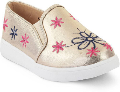 

KITTENS Girls Slip on Espadrilles(Multicolor, Gold