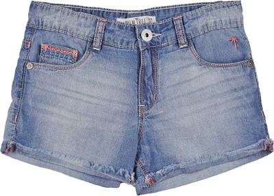 

Gini & Jony Short For Girl's Casual Solid Denim(Blue, Pack of 1, Ice wash(7000)