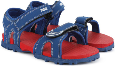 

Puma Boys & Girls Velcro Slipper Flip Flop(Blue, True blue-barbados cherry-puma
