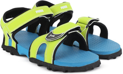 

Puma Boys & Girls Velcro Slipper Flip Flop(Green, Limepunch-puma black