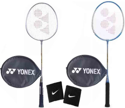 

Yonex GR-303 Badminton racquet ( 2 Racquet )( Color on Availability ) With 1 Pair Wrist Band Badminton Kit