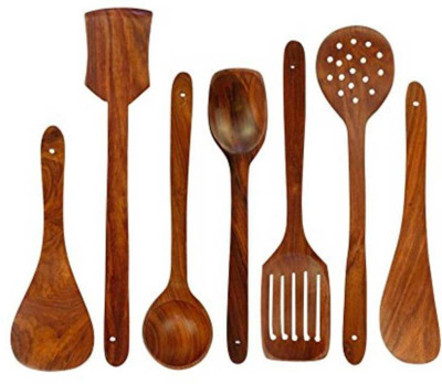 

Alishba Alishba spoon Wooden Serving Spoon Set(Pack of 7)