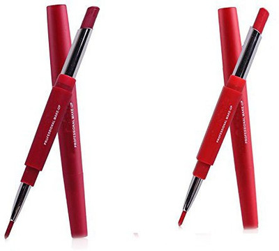 

Glamyou Exclusive Rich Cremy Super Matte 2 in 1 Lipstick + Lipliner Combo For Girl's & Women's : Ruby Lush & Flame(Multicolor)