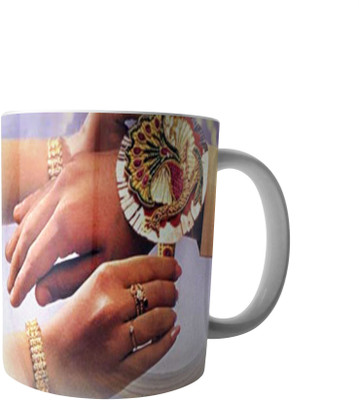 

RD Creations Bond of love for Rakhi Ceramic Mug(300 ml), White