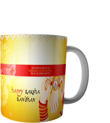 

RD Best Customise Gift for Raksha Bandhan Ceramic Mug(300 ml), Multicolor