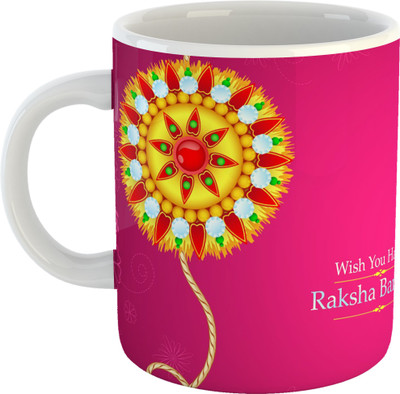GiftOwl Best Graffiti art Rakhi Printed gift for Raksha bandhan Ceramic Coffee 325 ml Rakhi/Raksha Bandhan Gift For Brother & Sister Ceramic Coffee Mug(325)