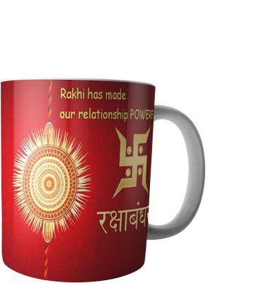 

RD Best Gift for festival of Rakhi Ceramic Mug(300 ml), Multicolor