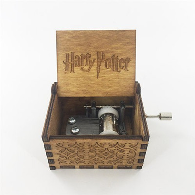 

Embernation Harry Potter hand cranked Hand Engraved Wooden Music Box for personal collection and gifting! High quality Music Box