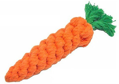 

shalimar pets High Quality Ultra Durable Carrot Shape Rope Dog Toy (Small) Wool Chew Toy For Dog