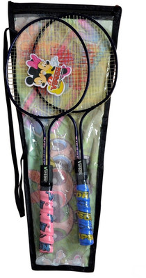 

vipson Double Shaft Rod Light Weight Badminton Racquet set of 2 For Kids 3 To 8 Years Multicolor Strung Badminton Racquet(S3 - Small, 350 g)