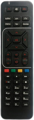 

Cezo Compatible for Airtel Digital TV DTH SD/HD/HD Recording Remote Controller(Black)