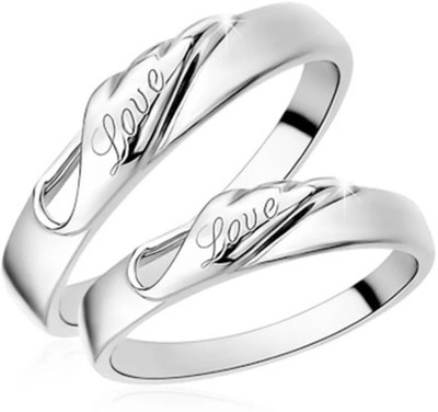MYKI Sterling Silver Swarovski Zirconia Sterling Silver Plated Ring Set