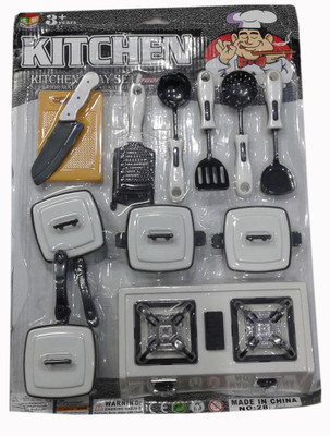 

snecha Cute Multicolor pWhite kitchen set - Good git item for kids
