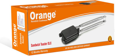 

Orange NON STICK DELUXE SANDWICH TOASTER, BLACK Toast(Black)