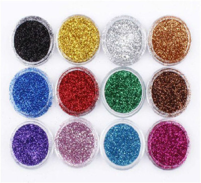 

Krazy Eyeshadow Glitter Multi color Pack of 12(Multicolor)