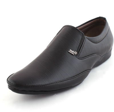 

AORFEO Leather Formals Slip On For Men(Black