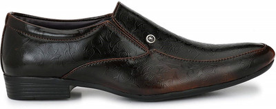 

AORFEO Leather crafted X Slip On For Men(Brown, Burgundy