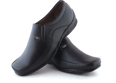 

AORFEO Leather crafted X Slip On For Men(Black