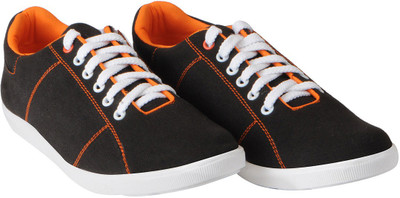 

FAUSTO Trendy Casuals For Men(Black, Orange