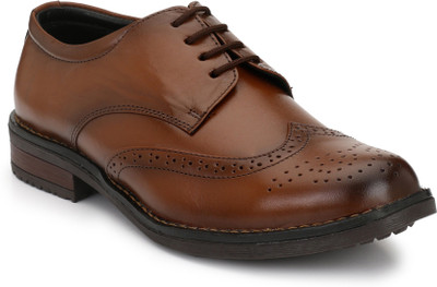 

Eego Italy Genuine Leather Comfy Shoes Derby For Men(Brown