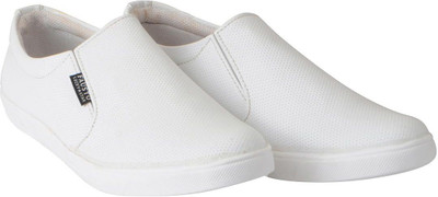 

FAUSTO Stylish Slip On Sneakers For Men(White