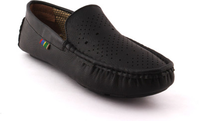 

ALESTINO Leather Driving Shoes For Men(Black