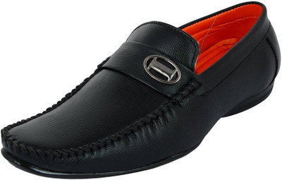 

ALESTINO Leather Loafers For Men(Black