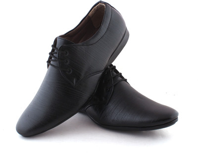

AORFEO Leather crafted X Lace Up For Men(Black