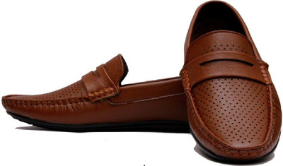 

AORFEO Leather Crafted X Loafers For Men(Tan