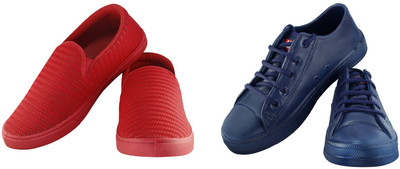 

Zapatoz Combo Pack of 2 Red & Blue Casual Tennis & Moc Shoes for Men & Boy's Sneakers For Men(Blue, Blue
