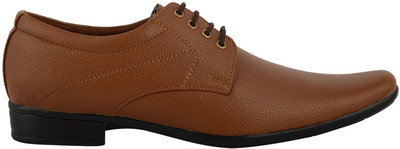 

AORFEO Leather crafted X Derby For Men(Tan