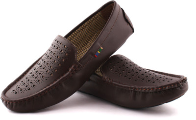 

Redfoot Leatherlook Loafers For Men(Brown