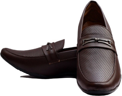 

AORFEO Leather Crafted X Party Wear For Men(Brown