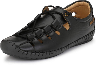 

Deals4you Synthetic Leather Stylish sadals for men And Boys Casuals For Men(Black