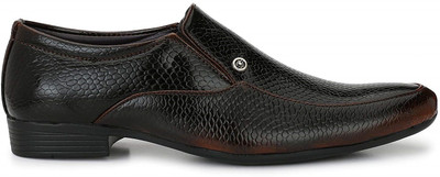 

AORFEO Leather crafted X Loafers For Men(Brown