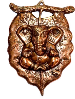 

Pin to Pen : Metal Pan Ganpati Wall Hanging Decorative Showpiece - 30 cm(Alloy, Copper)