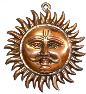 

Pin to Pen Metal Medium Surya Wall Hanging Decorative Showpiece - 20 cm(Alloy, Copper)