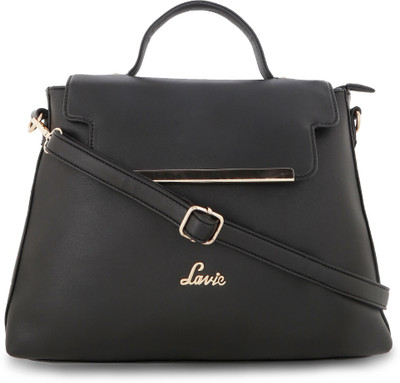 

Lavie Women Evening/Party Black Leatherette Hand-held Bag