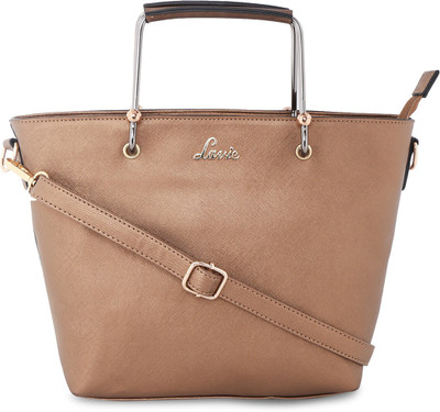 

Lavie Women Evening/Party Brown Leatherette Hand-held Bag