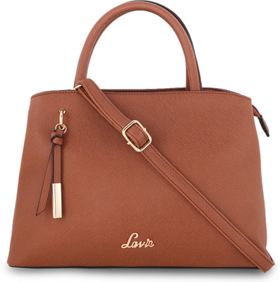 

Lavie Women Evening/Party Brown Leatherette Hand-held Bag