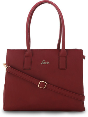 

Lavie Women Evening/Party, Casual Maroon Leatherette Hand-held Bag
