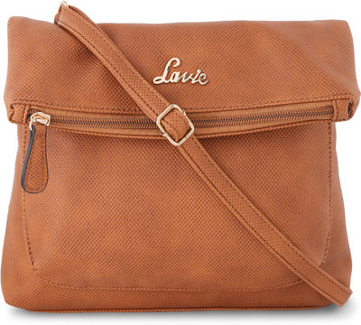 

Lavie Women Evening/Party Brown Leatherette Sling Bag
