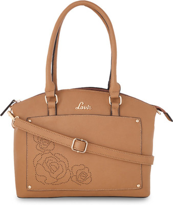 

Lavie Women Evening/Party Brown Leatherette Hand-held Bag