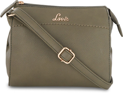 

Lavie Women Casual Green Leatherette Sling Bag